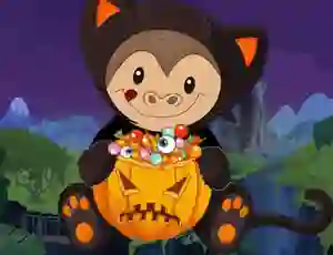 Žaidimas Halloween Monkey Jumper internete