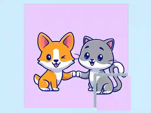 Žaidimas Cats and Dogs Puzzle internete