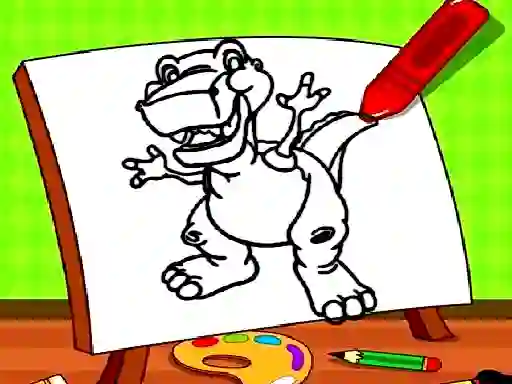 Žaidimas Easy Kids Coloring Dinosaur internete