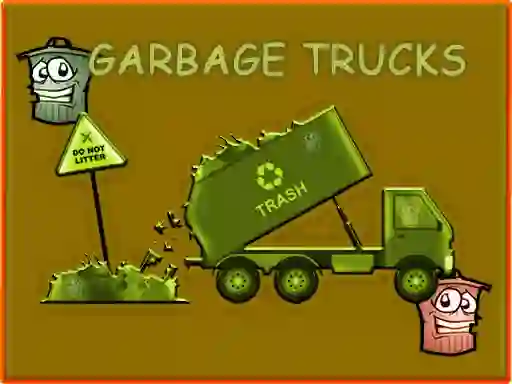 Žaidimas Garbage Trucks Hidden Trash Can internete