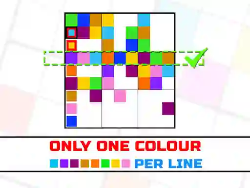 Žaidimas Only one color per line internete