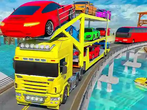 Žaidimas Crazy Mega Car Transport Truck Game internete