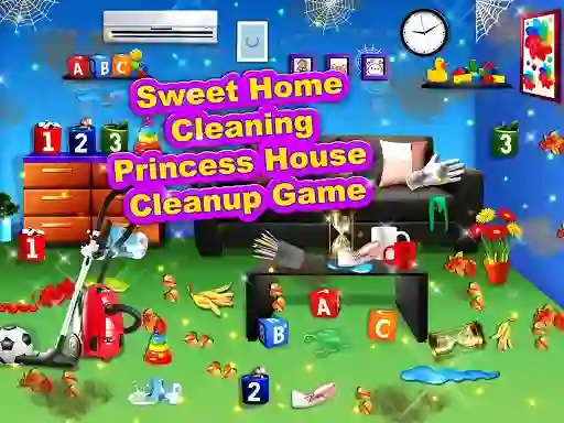 Žaidimas Sweet Home Cleaning: Princess House Cleanup Game internete