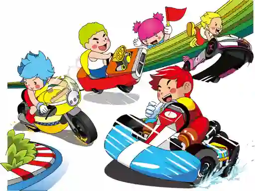 Žaidimas Cartoon Kart Puzzle internete