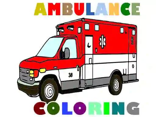 Žaidimas Ambulance Trucks Coloring Pages internete