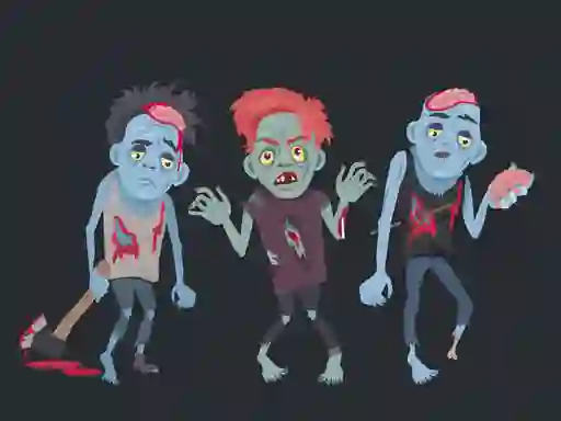 Žaidimas Zombies and Skeletons Coloring internete