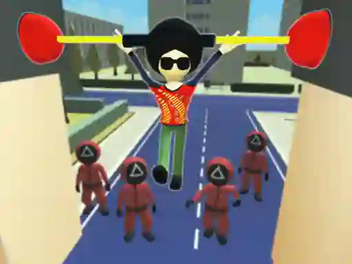Žaidimas Squid Fall Guy internete