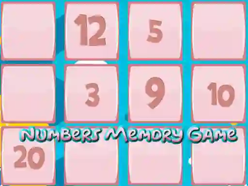 Žaidimas Memory Game With Numbers internete
