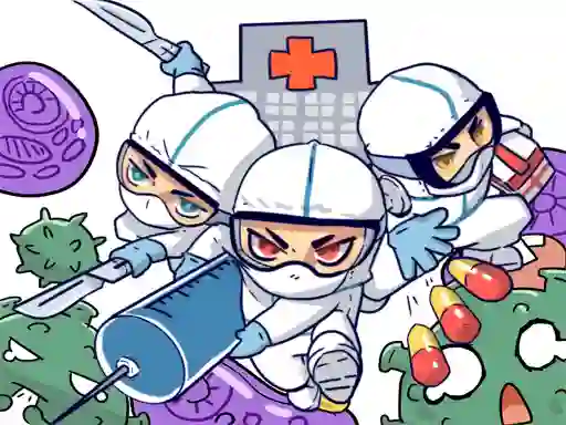 Žaidimas Against Coronavirus Puzzle internete