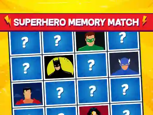 Žaidimas Superhero Memory Match internete