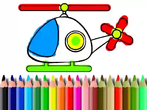 Žaidimas Back To School Helicopter Coloring internete