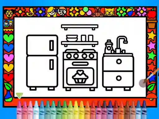 Žaidimas Color and Decorate Rooms internete