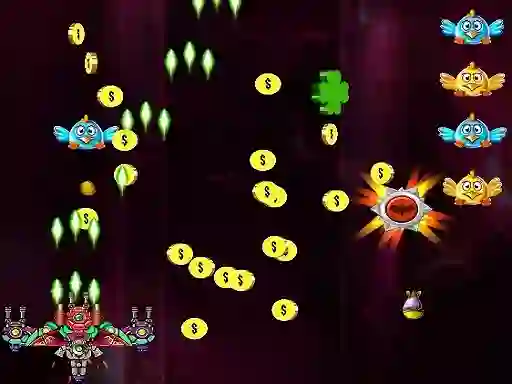 Žaidimas Space Attack Chicken Invaders internete