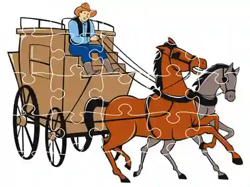 Žaidimas Wagons Jigsaw internete