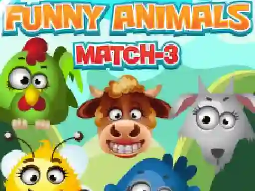 Žaidimas Funny Animals Match 3 internete