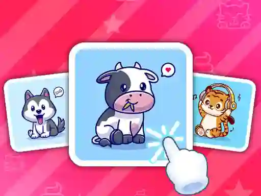 Žaidimas Cute Animal Cards internete
