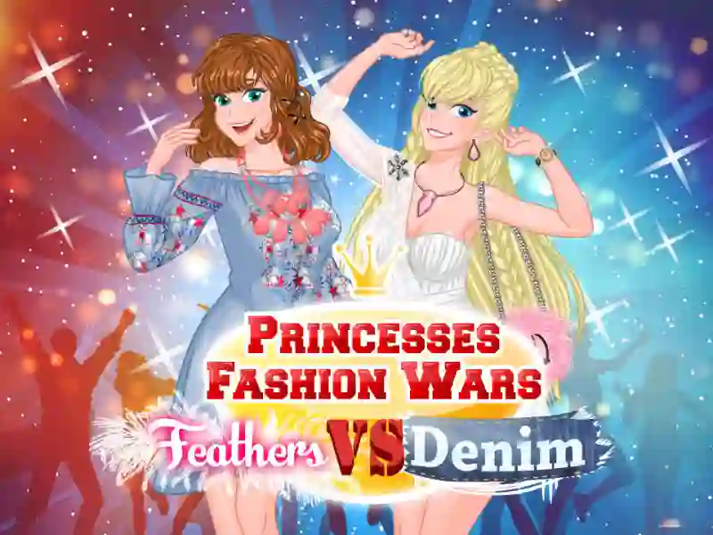 Žaidimas Princesses Fashion Wars Feathers VS Denim internete
