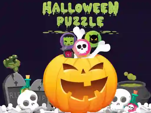 Žaidimas Halloween Puzzle internete