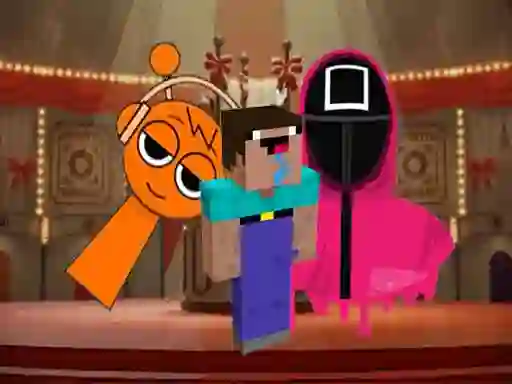 Žaidimas Nextbots on Minecraft Squid Game Sprunki internete