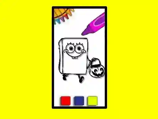Žaidimas SpobgeBob Halloween Coloring Book internete