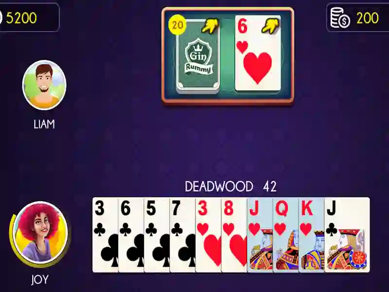 Žaidimas Gin Rummy internete