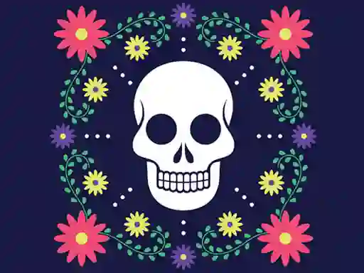 Žaidimas Colorful Skull Jigsaw internete