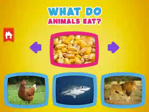 Žaidimas What Do Animals Eat? internete