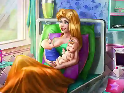 Žaidimas Sleepy Princess Twins Birth internete