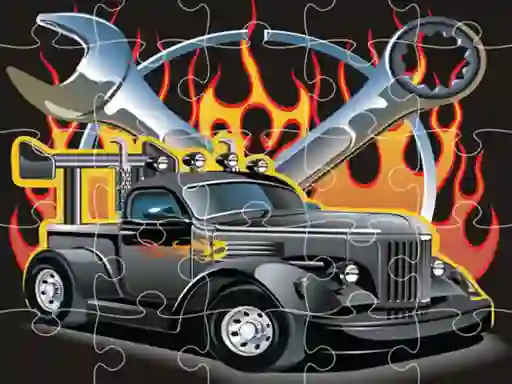 Žaidimas Hot Rod Jigsaw internete