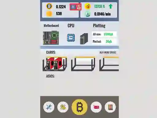 Žaidimas Bitcoin Clicker internete