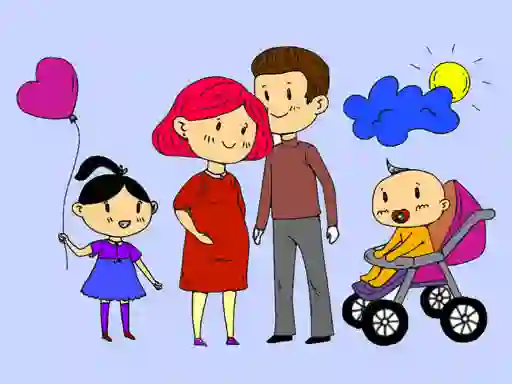 Žaidimas Happy Family Coloring Book internete