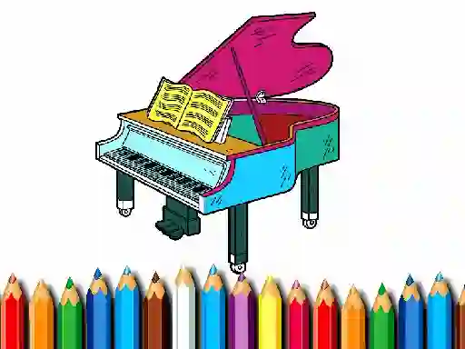 Žaidimas Back To School: Piano Coloring Book internete