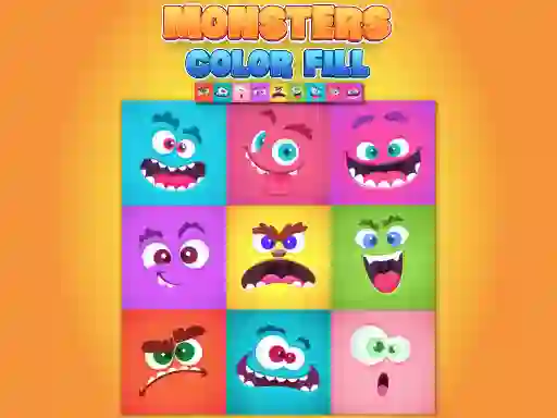 Žaidimas Monsters Color Fill internete