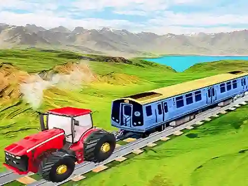 Žaidimas Chained tractor towing train internete