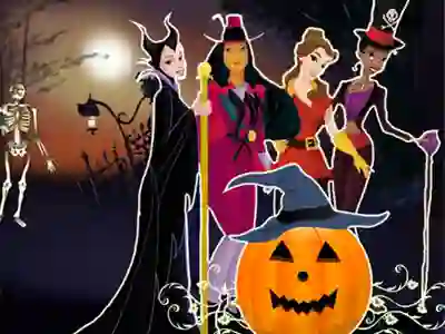 Žaidimas Princesses Halloween Night internete