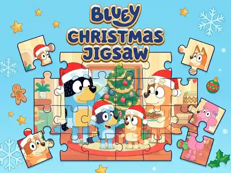 Žaidimas Bluey Christmas Jigsaw internete