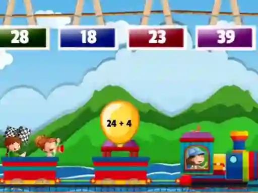 Žaidimas Math Train Addition internete