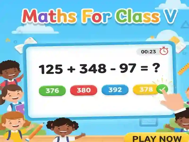 Žaidimas Maths For Class V internete