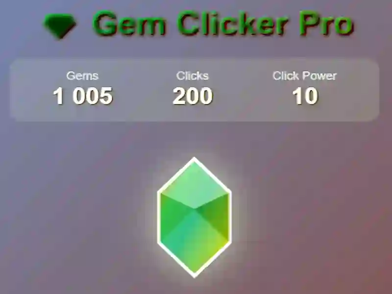 Žaidimas Gem clicker pro internete
