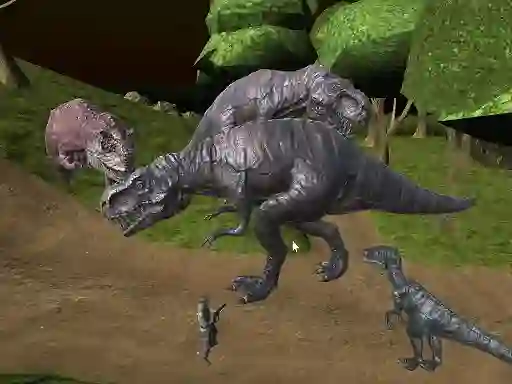 Žaidimas Mightnight Multiplayer Dinosaur Hunt internete