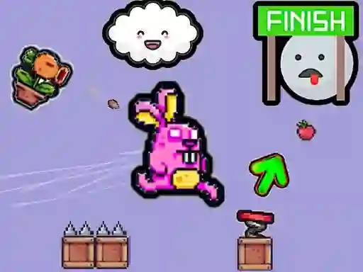 Žaidimas Cute Rabbit's Challenging Adventure internete