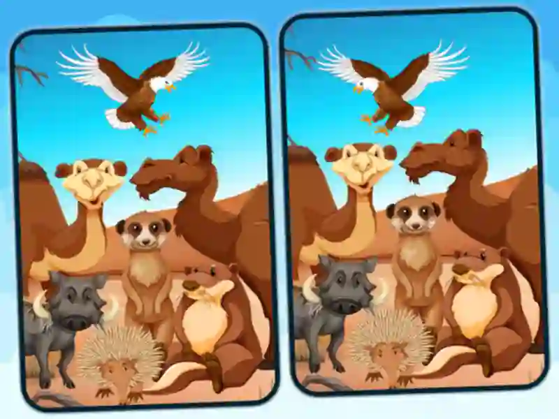 Žaidimas Spot 5 Differences Deserts internete