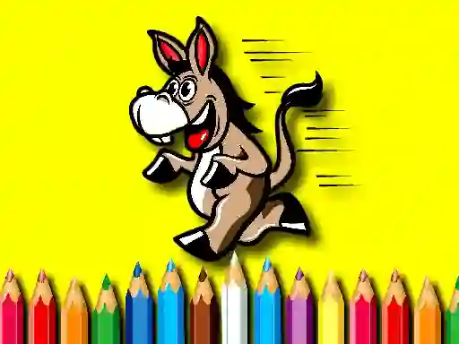 Žaidimas Back To School Coloring Book Donkey internete
