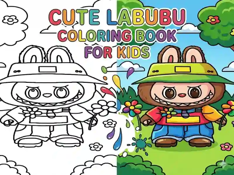 Žaidimas Cute Labubu Coloring Book for Kids internete