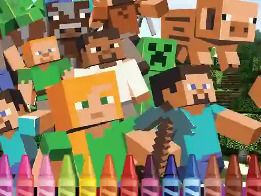Žaidimas 4GameGround Minecraft Coloring internete