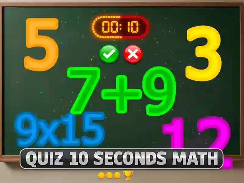 Žaidimas Quiz 10 Seconds Math internete