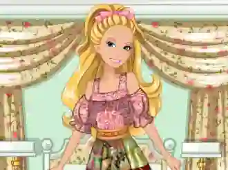 Žaidimas Barbie's Patchwork Peasant Dress internete