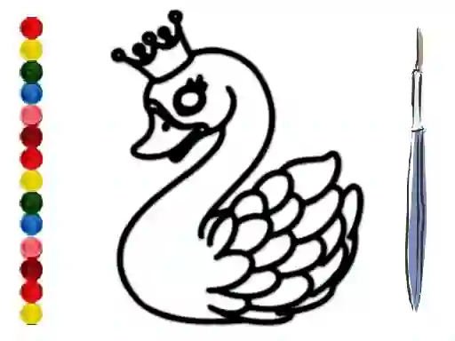 Žaidimas Back To School: Swan Coloring Book internete