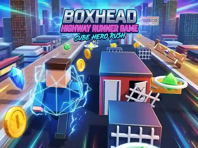 Žaidimas Boxhead Highway Runner Game internete