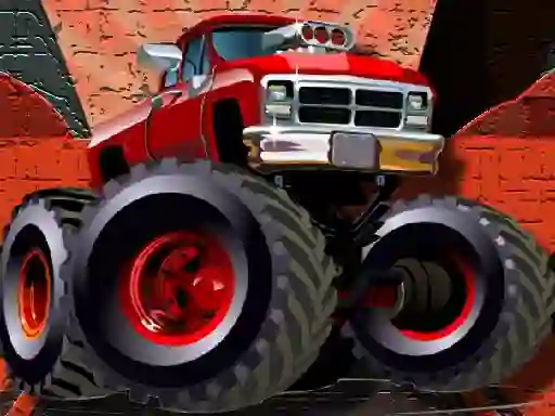 Žaidimas Crazy Monster Trucks Puzzle internete